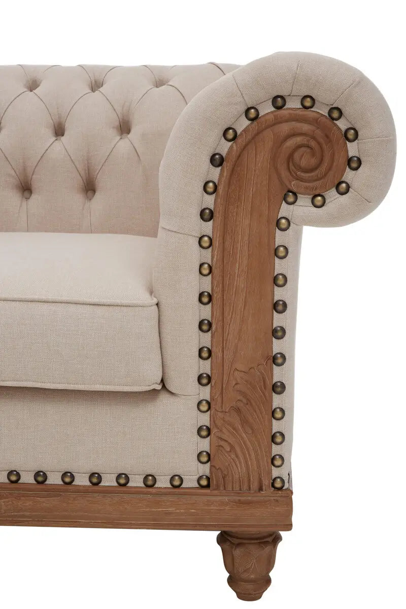 Bibury Mahogany Studded Chesterfield Armchair