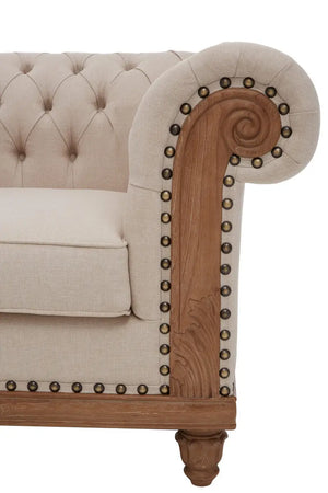 Bibury Mahogany Studded Chesterfield Armchair