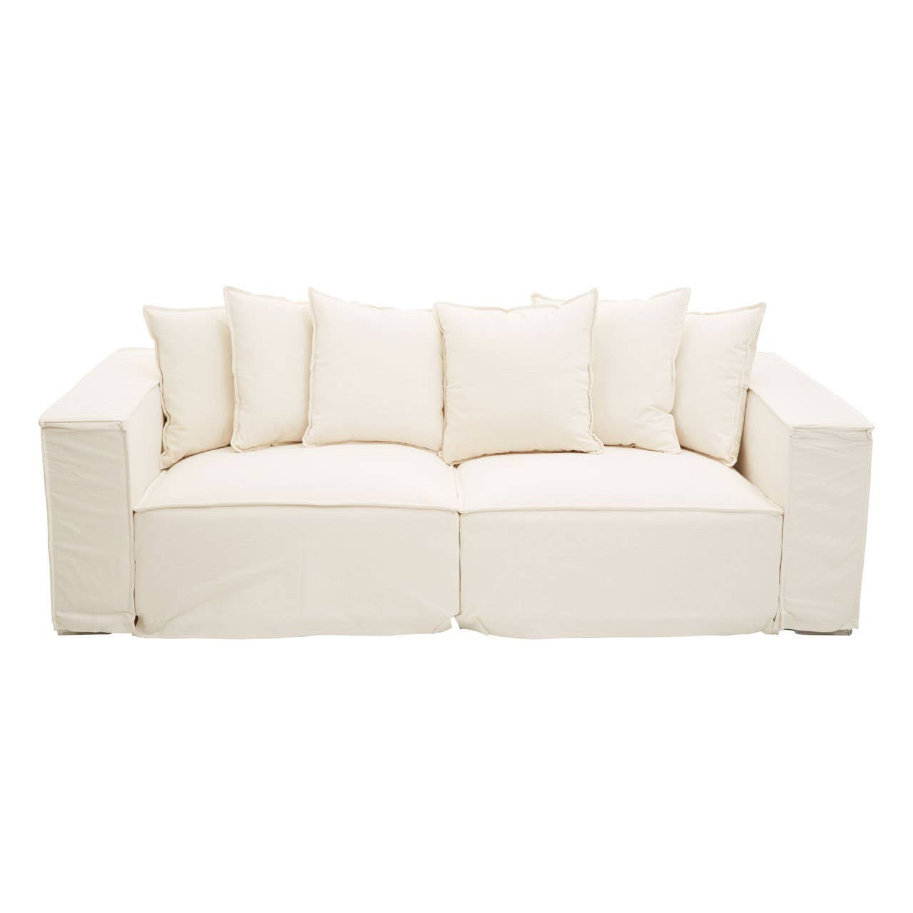 Versailles Three Seater Cream Sofa