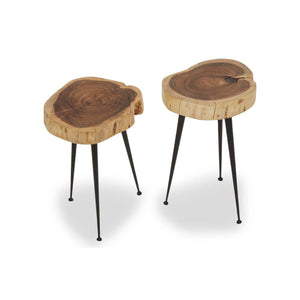 Foundry Set of 2 Acacia Wood Side Tables