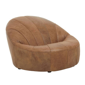 Durango Light Brown Leather Curved Chair