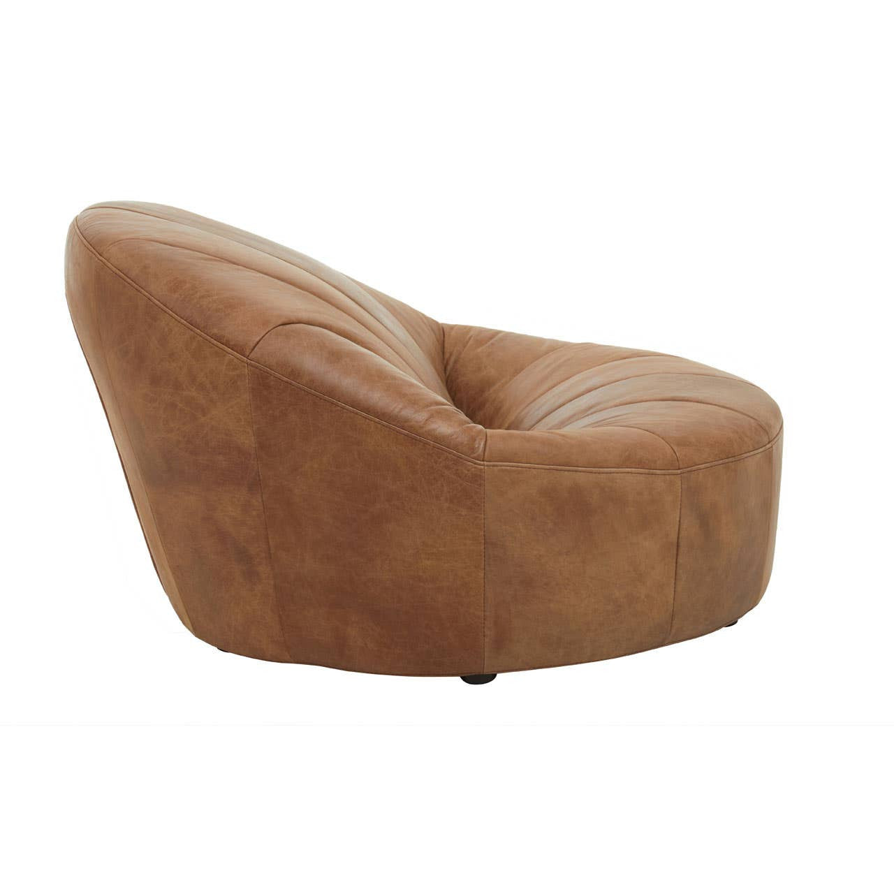 Durango Light Brown Leather Curved Chair