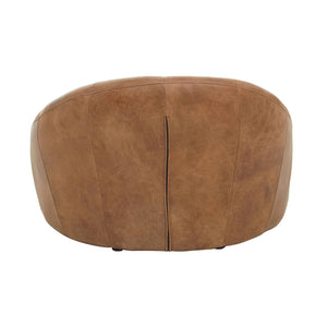 Durango Light Brown Leather Curved Chair