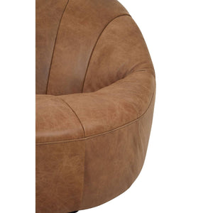 Durango Light Brown Leather Curved Chair