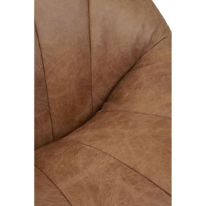 Durango Light Brown Leather Curved Chair
