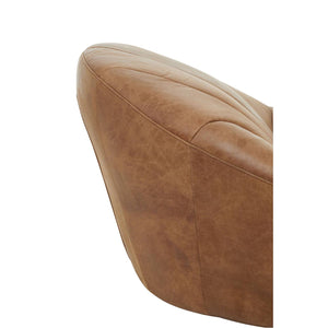 Durango Light Brown Leather Curved Chair