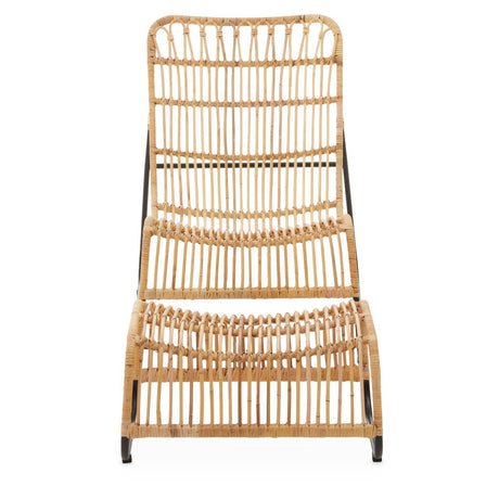 Woven chair with natural brown color on a white background