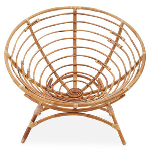 Front view of Marano papasan natural rattan chair