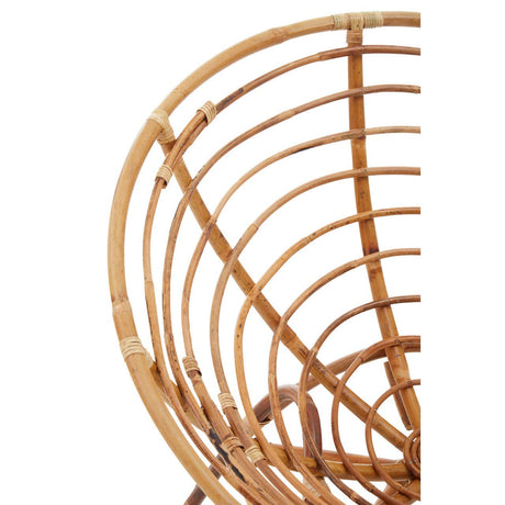 Close up of Marano papasan natural rattan chair