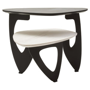 Regalia 2 Tier Small Asymmetrical Ceramic Coffee Table