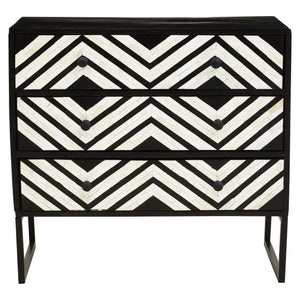 Axis Three Drawer Chest with Bone Inlay