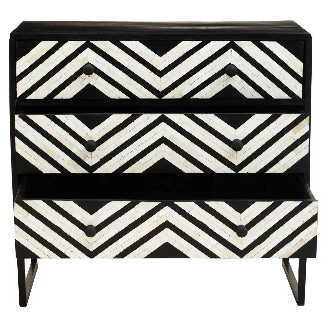 Axis Three Drawer Chest with Bone Inlay