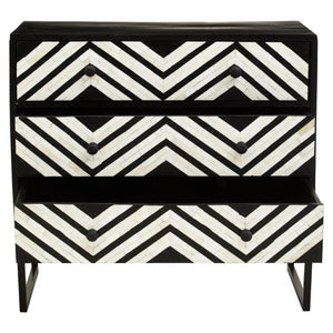 Axis Three Drawer Chest with Bone Inlay