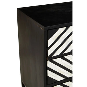 Axis Three Drawer Chest with Bone Inlay