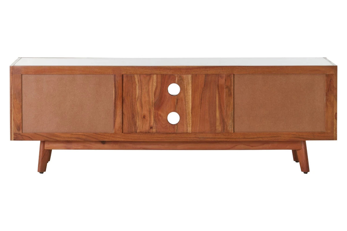 Back of the Alder media unit showing the cable management holes