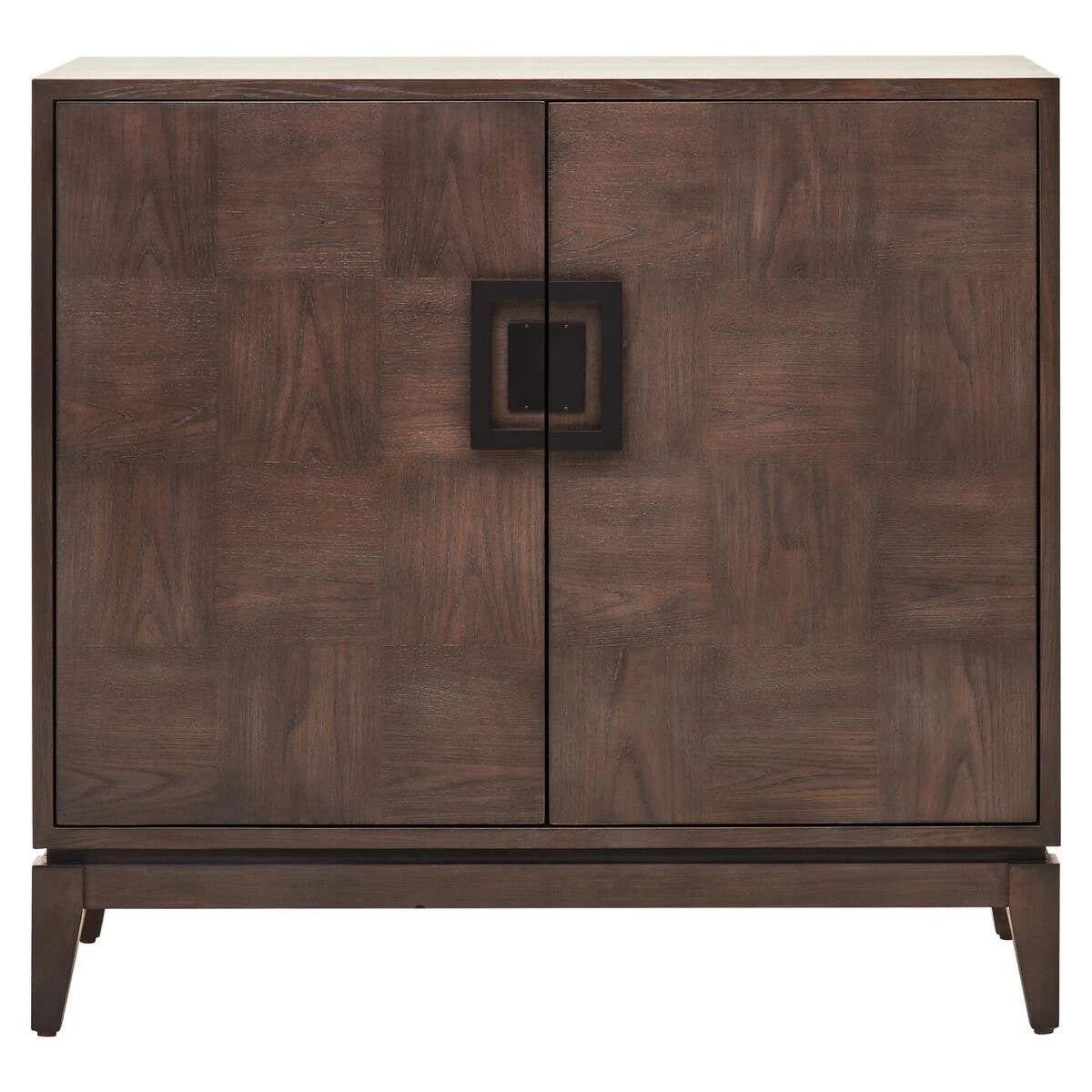 Verona 2 Door Antique Grey Sideboard, front view on a white background
