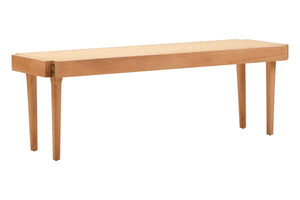 Tambo Natural Cane and Beechwood Bench
