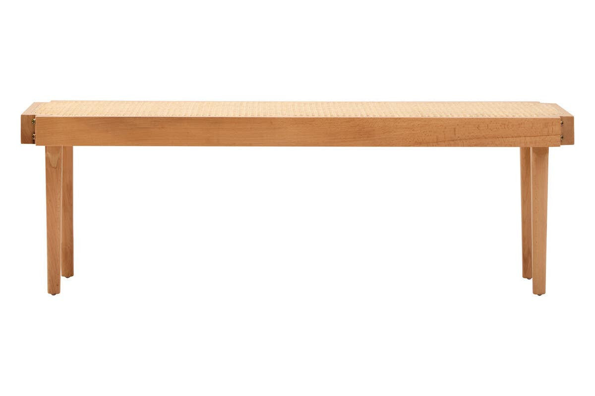 Tambo Natural Cane and Beechwood Bench