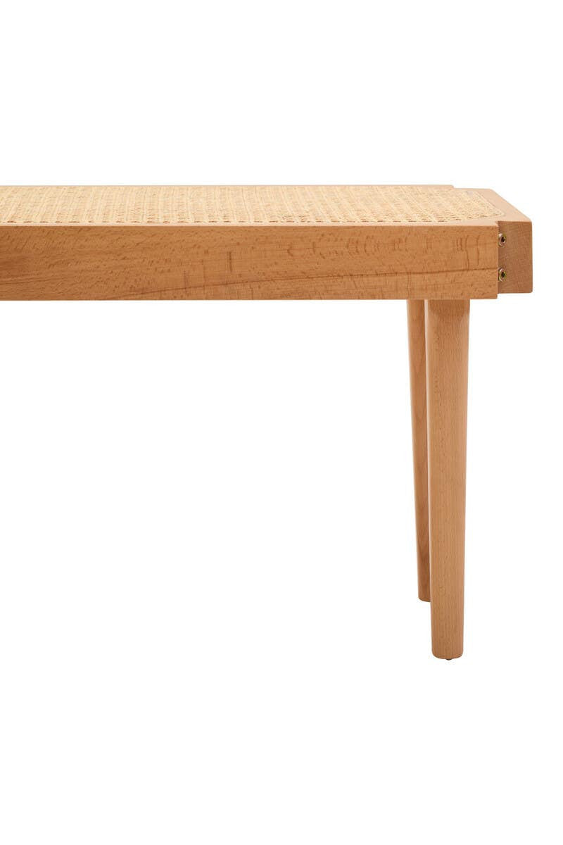 Tambo Natural Cane and Beechwood Bench