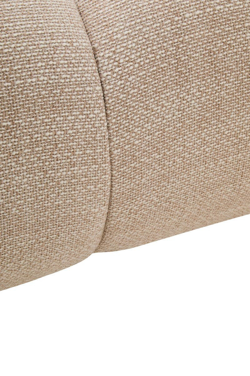 Close-up of beige fabric texture on a white background