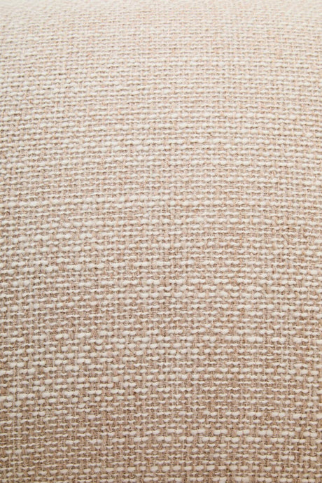 Close up of textured cream linen fabric