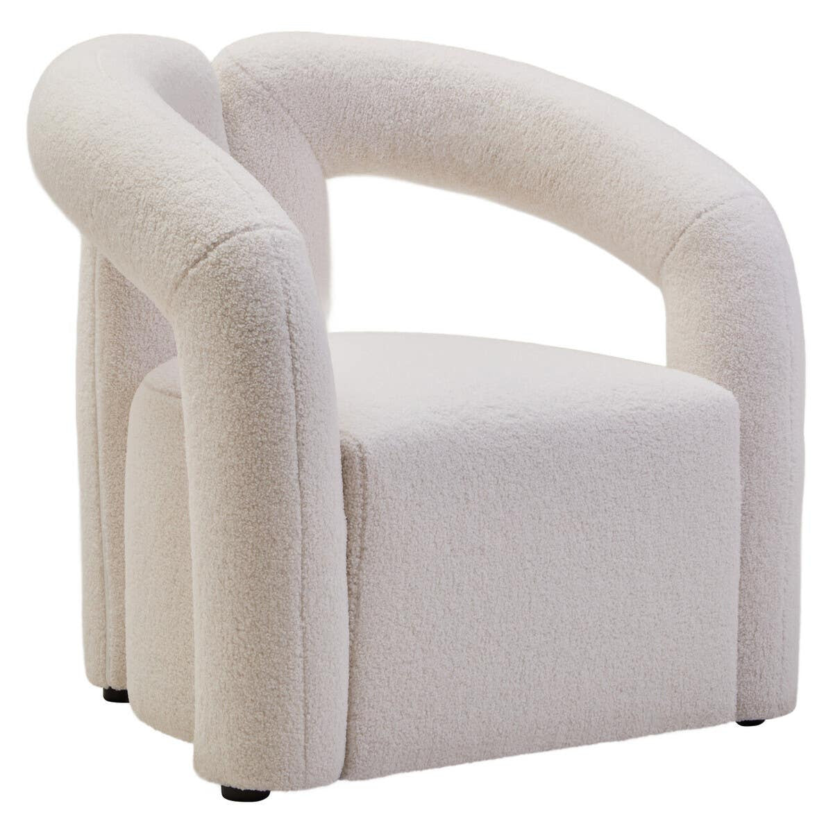 Diana Ivory Boucle Statement Chair