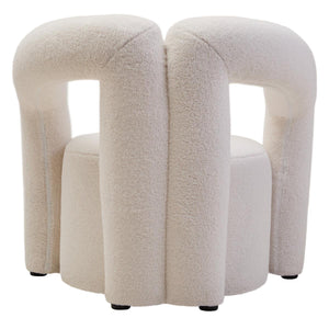 Diana Ivory Boucle Statement Chair