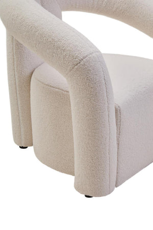 Diana Ivory Boucle Statement Chair