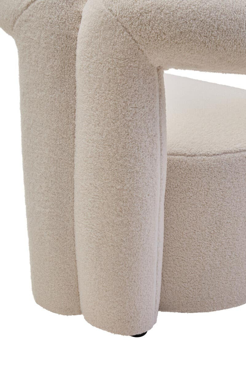 Diana Ivory Boucle Statement Chair