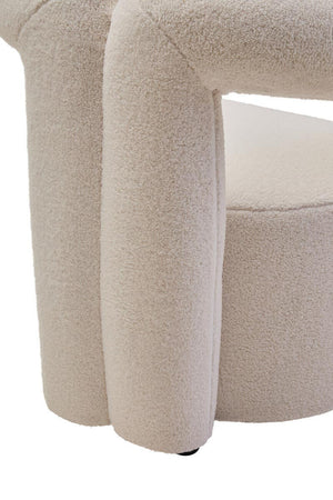 Diana Ivory Boucle Statement Chair