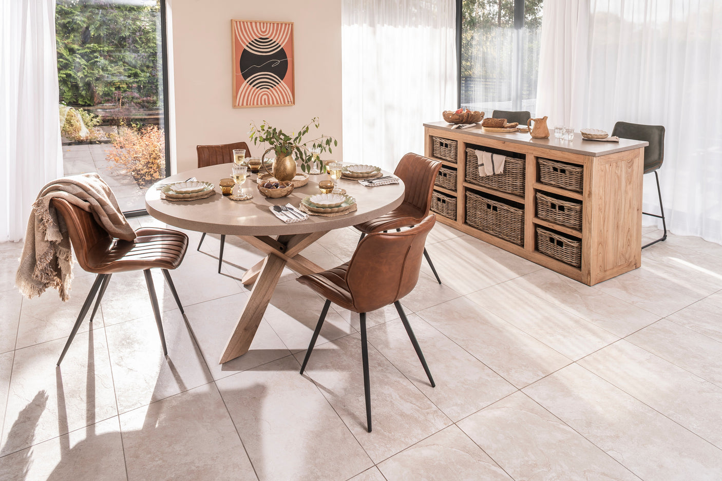 Jasper Natural Kitchen Table Island
