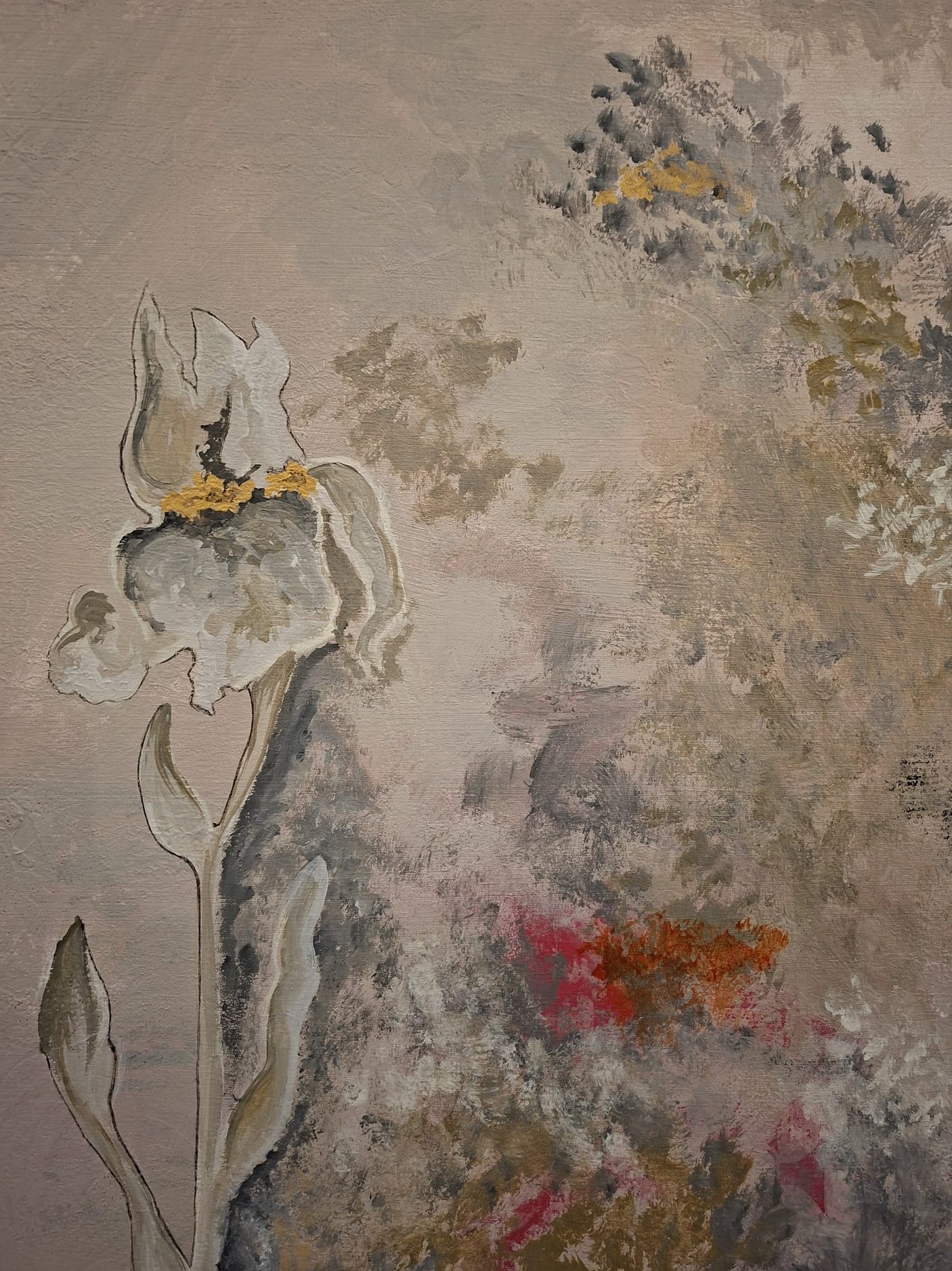 Phantom Lily - Framed Original Hand Painted Floral Canvas Art