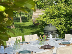 Moddern Kamado Barbecue Olive Green With Aluminium Base & Legs