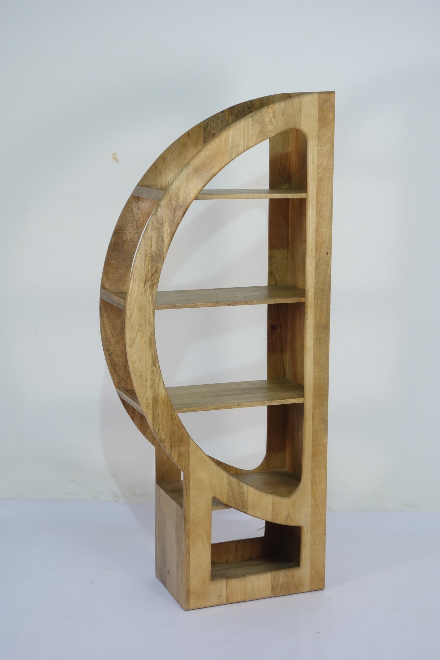 Indali D Shape Wooden Bookshelf