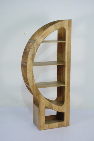 Indali D Shape Wooden Bookshelf