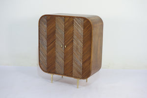 Sonar Wooden Chip Pattern 2 Door Cabinet