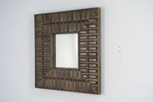 Sarana Tile Wooden Square Wall Mirror