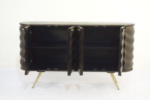 Devan Wooden 4 Door Lehar Design Sideboard