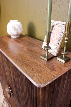 Sanpur Wooden 2 Door Chip Design Cabinet