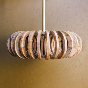 Jadana Multi Ring Wooden Pendant Ceiling Light