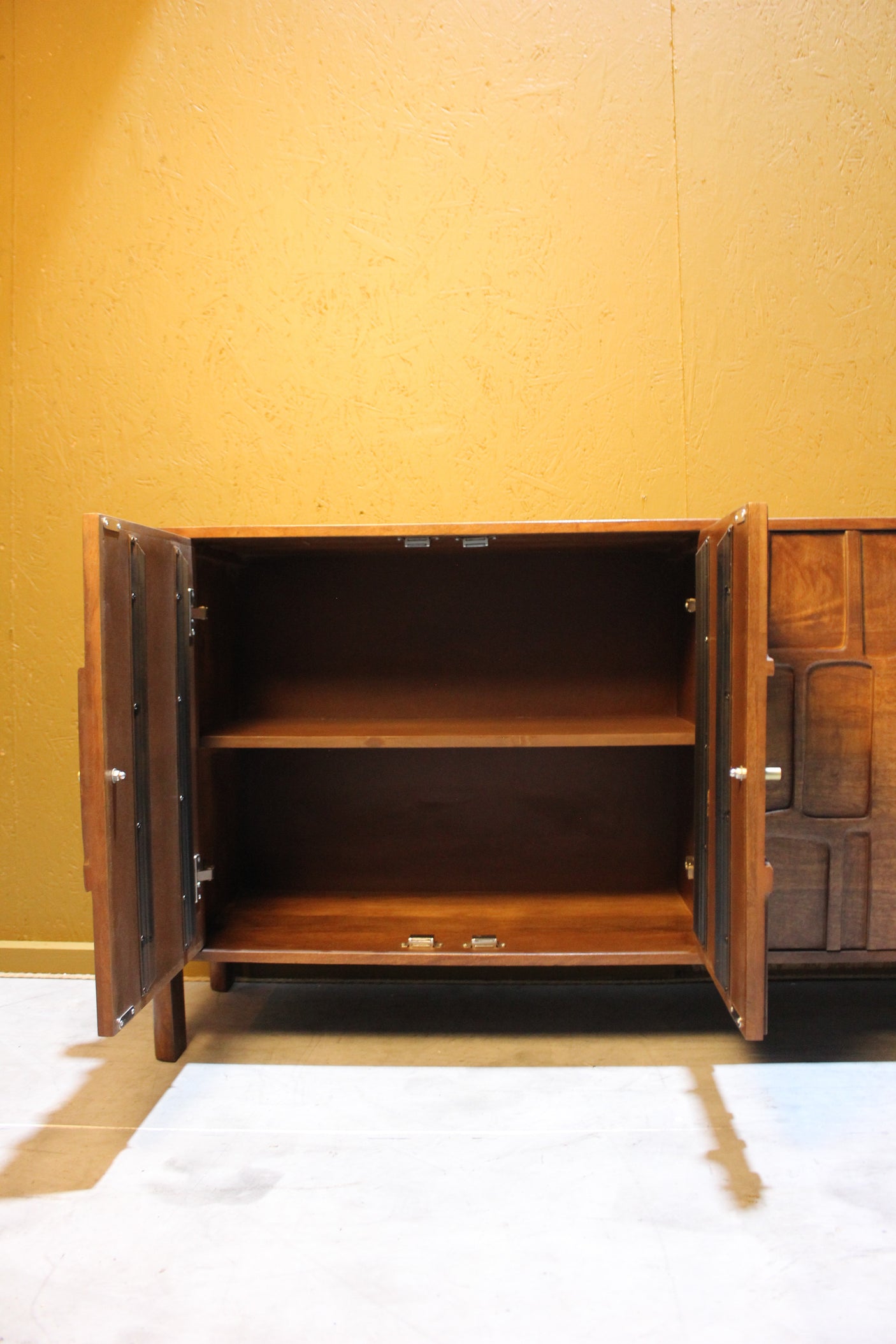 Pachar Carving Design 4 Door Wooden Sideboard