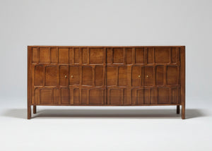 Pachar Carving Design 4 Door Wooden Sideboard