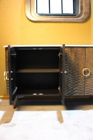 Satana Chiselled Design 4 Door Wooden Sideboard