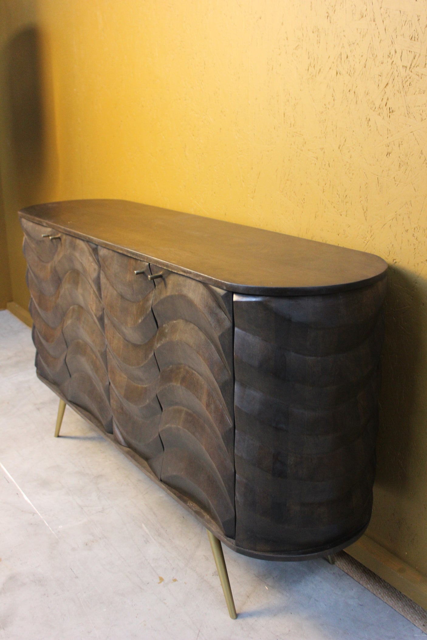 Devan Wooden 4 Door Lehar Design Sideboard