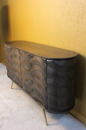 Devan Wooden 4 Door Lehar Design Sideboard