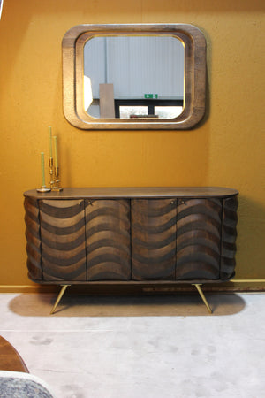 Devan Wooden 4 Door Lehar Design Sideboard