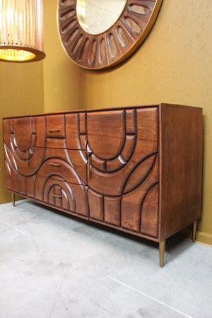 Kanpura Wooden 2 Door 3 Drawer Sideboard