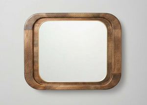 Bala Wooden Rectangle Hammer Design Mirror