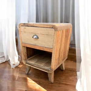 Recycled Wood Bedside Table