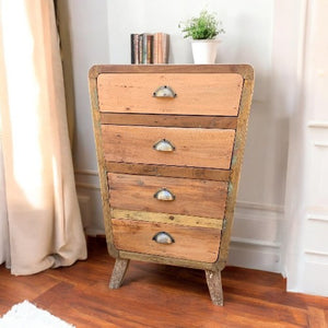 Recycled Wood 4 Drawer Chest of Drawers